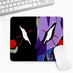 Monster Face Drawing Paint Large Mousepads by Simbadda