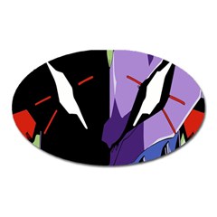 Monster Face Drawing Paint Oval Magnet