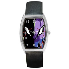 Monster Face Drawing Paint Barrel Style Metal Watch