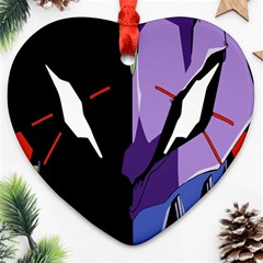 Monster Face Drawing Paint Heart Ornament (Two Sides)