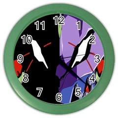 Monster Face Drawing Paint Color Wall Clocks