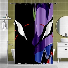 Monster Face Drawing Paint Shower Curtain 48  x 72  (Small) 