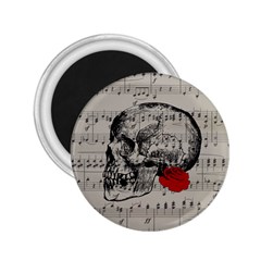 Skull And Rose  2 25  Magnets