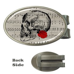 Skull And Rose  Money Clips (oval) 