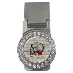 Skull And Rose  Money Clips (cz) 