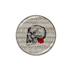 Skull and rose  Hat Clip Ball Marker (4 pack) Front