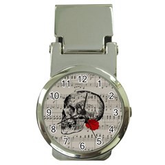 Skull And Rose  Money Clip Watches by Valentinaart