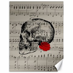 Skull And Rose  Canvas 18  X 24   by Valentinaart