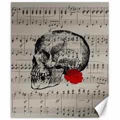 Skull And Rose  Canvas 20  X 24   by Valentinaart