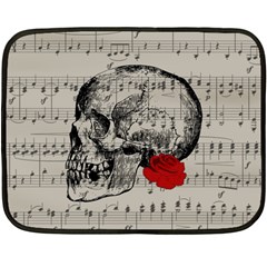 Skull And Rose  Fleece Blanket (mini) by Valentinaart