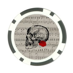 Skull And Rose  Poker Chip Card Guard (10 Pack)