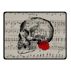 Skull And Rose  Fleece Blanket (small) by Valentinaart