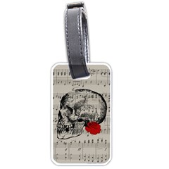 Skull And Rose  Luggage Tags (one Side)  by Valentinaart