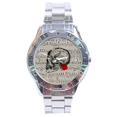 Skull And Rose  Stainless Steel Analogue Watch