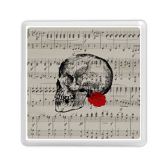 Skull And Rose  Memory Card Reader (square)  by Valentinaart