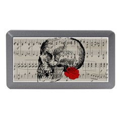 Skull And Rose  Memory Card Reader (mini) by Valentinaart