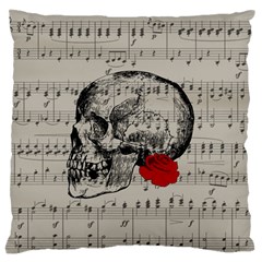 Skull And Rose  Standard Flano Cushion Case (one Side)