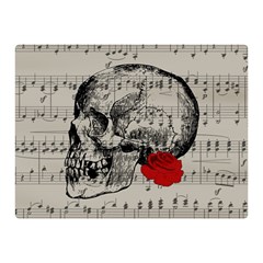 Skull And Rose  Double Sided Flano Blanket (mini)  by Valentinaart