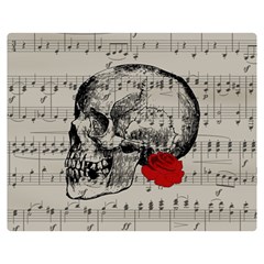 Skull And Rose  Double Sided Flano Blanket (medium)  by Valentinaart