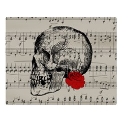 Skull And Rose  Double Sided Flano Blanket (large)  by Valentinaart