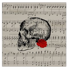 Skull And Rose  Large Satin Scarf (square) by Valentinaart