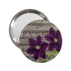 Vintage Purple Flowers 2 25  Handbag Mirrors by Valentinaart