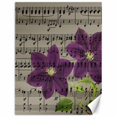 Vintage Purple Flowers Canvas 12  X 16  