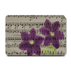 Vintage Purple Flowers Small Doormat 