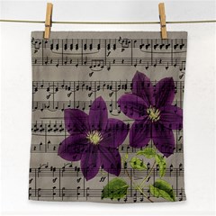 Vintage Purple Flowers Face Towel by Valentinaart