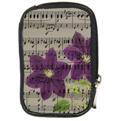 Vintage Purple Flowers Compact Camera Cases by Valentinaart