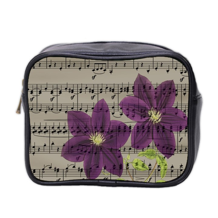 Vintage purple flowers Mini Toiletries Bag 2-Side