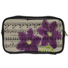 Vintage Purple Flowers Toiletries Bags 2-side by Valentinaart