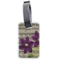 Vintage Purple Flowers Luggage Tags (two Sides) by Valentinaart