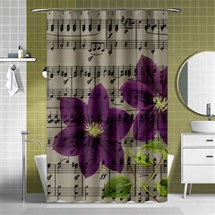 Vintage Purple Flowers Shower Curtain 48  X 72  (small) 