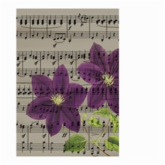 Vintage Purple Flowers Small Garden Flag (two Sides) by Valentinaart