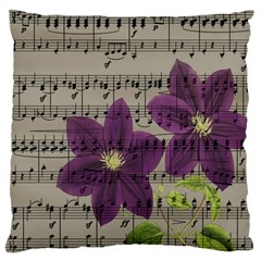 Vintage Purple Flowers Large Cushion Case (one Side)