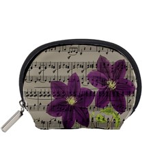 Vintage Purple Flowers Accessory Pouches (small) 