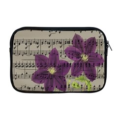 Vintage Purple Flowers Apple Macbook Pro 17  Zipper Case