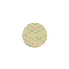 Abstract Yellow Geometric Line Pattern 1  Mini Magnets by Simbadda