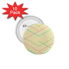 Abstract Yellow Geometric Line Pattern 1 75  Buttons (10 Pack)