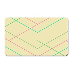 Abstract Yellow Geometric Line Pattern Magnet (rectangular)