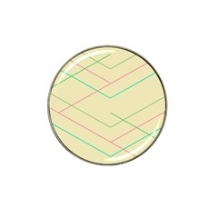 Abstract Yellow Geometric Line Pattern Hat Clip Ball Marker (4 Pack) by Simbadda