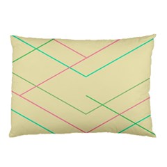 Abstract Yellow Geometric Line Pattern Pillow Case