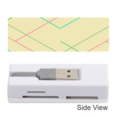 Abstract Yellow Geometric Line Pattern Memory Card Reader (stick) 