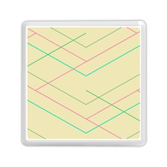 Abstract Yellow Geometric Line Pattern Memory Card Reader (square) 