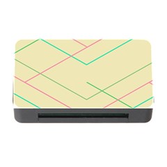 Abstract Yellow Geometric Line Pattern Memory Card Reader With Cf by Simbadda