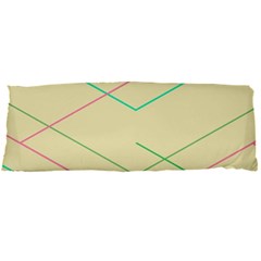 Abstract Yellow Geometric Line Pattern Body Pillow Case Dakimakura (two Sides)