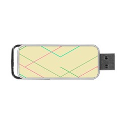 Abstract Yellow Geometric Line Pattern Portable Usb Flash (two Sides)