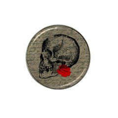 Skull And Rose  Hat Clip Ball Marker by Valentinaart