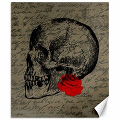 Skull And Rose  Canvas 20  X 24   by Valentinaart